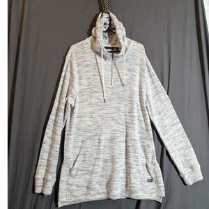 Outpost Makers Gray Hoodie XL Marled Waffle Knit Half Zip Sweatshirt